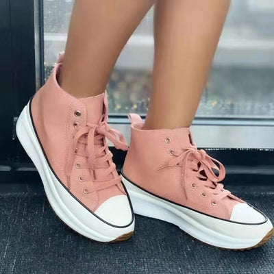 Zapatillas Plataforma Mujer Caña Alta Casual Otoño - Image 3