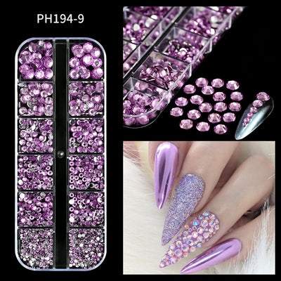 Uñas Decorativas Cuadradas con Cristales Brillantes - Image 14