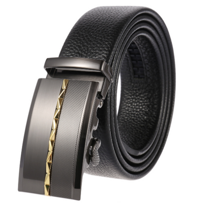 Cinturón de Cuero para Hombre con Hebilla Automática