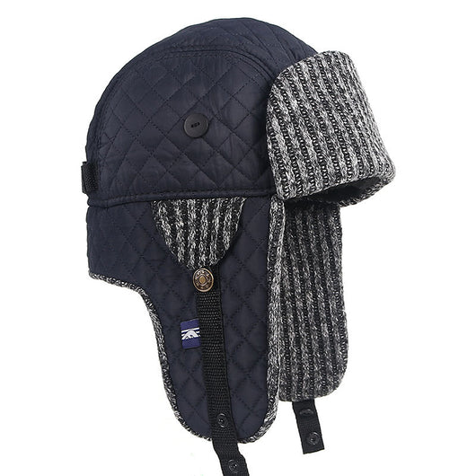 Gorro Térmico Lei Feng Hombre Patrón Cuadros Terciopelo Premium - Image 4