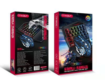 Teclado y Ratón Ergonómico de Una Mano Lei Lang TF900 - Image 2