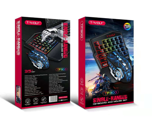 Teclado y Ratón Ergonómico de Una Mano Lei Lang TF900 - Image 2
