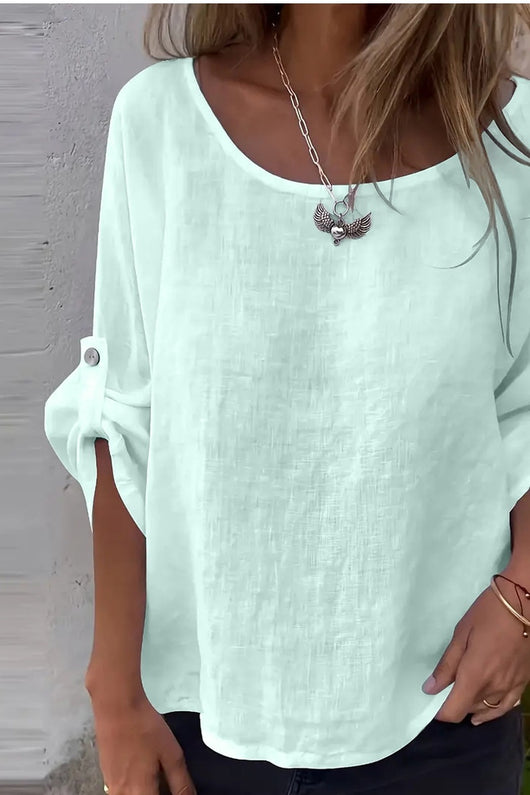 Blusa Casual de Cuello Redondo Diseño Elegante y Minimalista para Mujer - Image 22