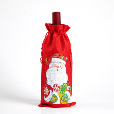 Bolsa para Vino con Pintura de Diamantes Navideña Europeo-Americana - Image 22