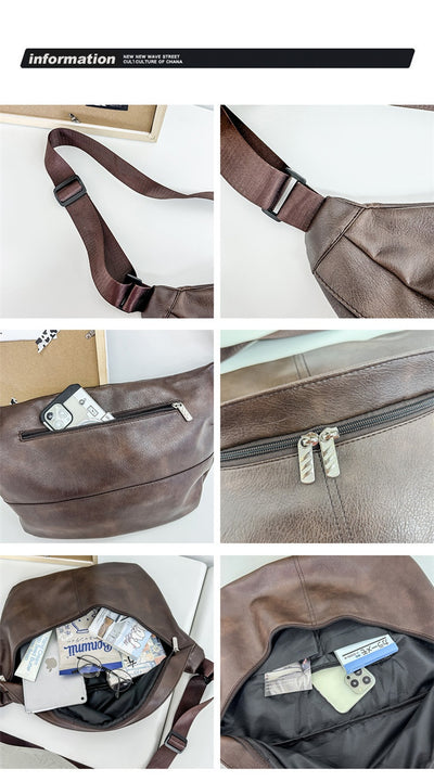 Bolsa Crossbody Retro para Hombre con Gran Capacidad - Image 9