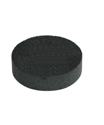 Black circular porous filter pad for a pet water bottle, shown against a clean white background. - Image 13