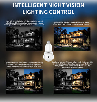 Cámara WiFi Inteligente en Foco LED con Visión Nocturna y Control Remoto - Image 10