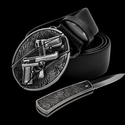 Cinturón de Cuero con Cuchillo Integrado y Hebilla de Seguridad - Image 20