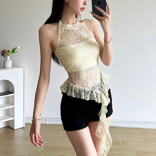 Chaleco Cuello Halter Pure Desire con Bordes Irregulares - Image 12