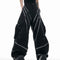 Pleated Trousers with Metallic Details and Studs