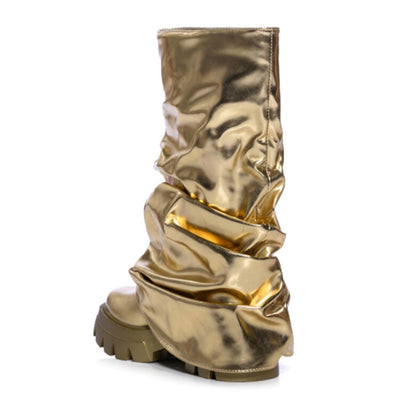 Botas Mujer de Caña Redonda con Base Reforzada y Pliegues - Image 7