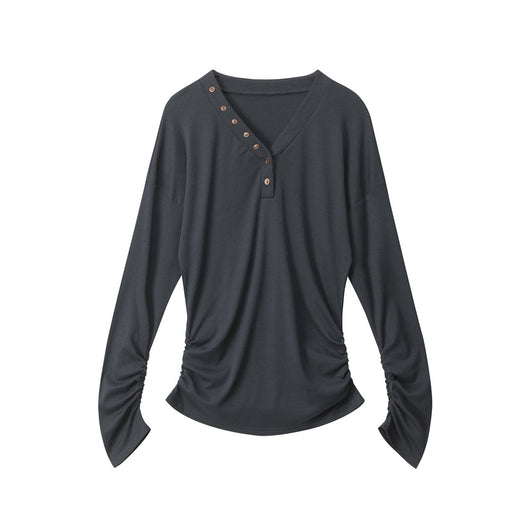 Blusa Elegante de Manga Larga con Cuello en V y Cintura Ajustada - Image 6