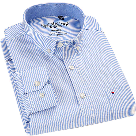 Camisa de Algodón Casual sin Arrugas - Colores Sólidos