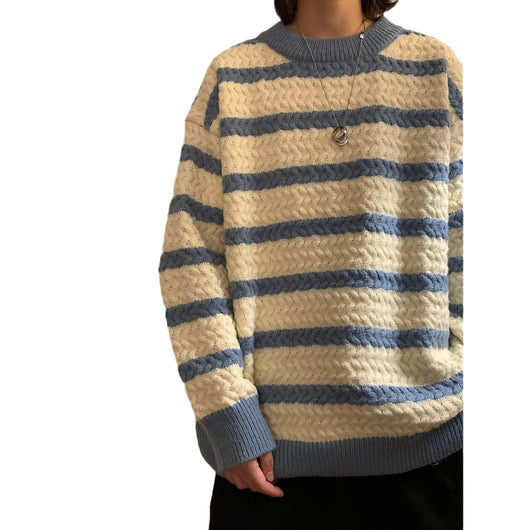 Suéter Cuello Redondo para Niño con Rayas Diseño Moderno - Image 6