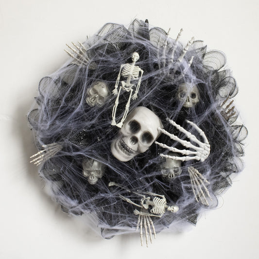 Guirnalda de Calaveras de Malla Negra para Decoración de Halloween - Image 2