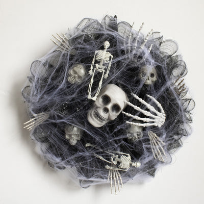 Guirnalda de Calaveras de Malla Negra para Decoración de Halloween - Image 2
