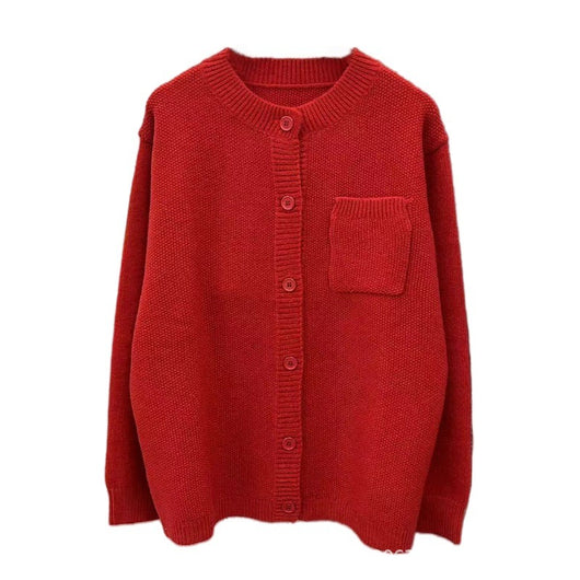 Cardigan Tejido de Abrigo en Colores Puros para Mujer - Image 5
