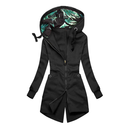Cardigan Hoodie de Manga Larga con Cierre para Mujer