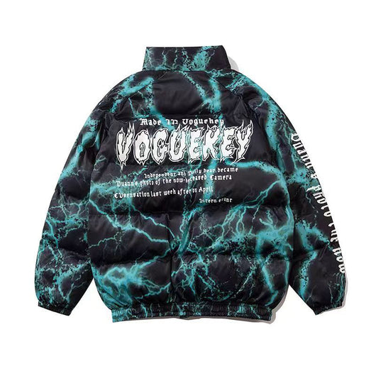 Abrigo Acolchado Hip Hop Estilo Graffiti Oversize - Image 2