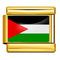 Dorado Background World Flag Photo Epoxy Italian Module Bracelet ICY0001PSE Palestine