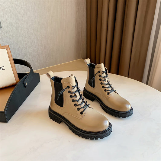 Botas Martin de Cuero para Mujer con Suela Gruesa