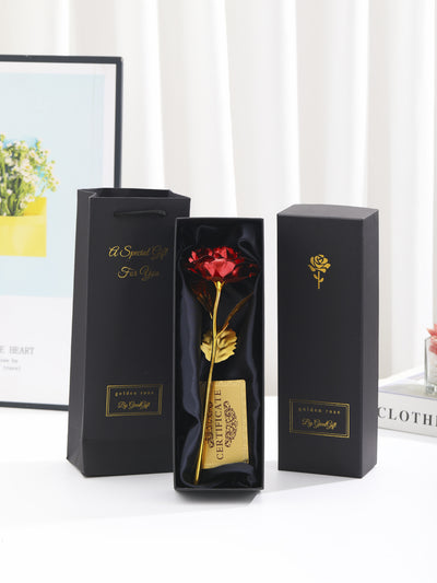 Rosa Dorada con Lámina de Oro - Regalo Creativo Perfecto para Niñas - Image 12