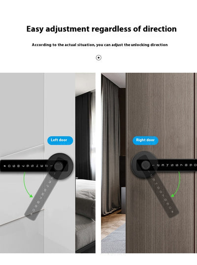 Cerradura Inteligente de Puerta Interior con Manija de Madera y Tarjeta de Acceso - Image 9