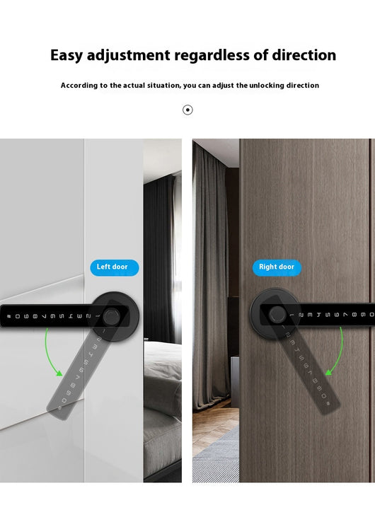 Cerradura Inteligente de Puerta Interior con Manija de Madera y Tarjeta de Acceso - Image 9
