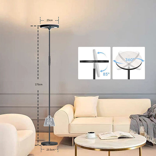 Lámpara de Pie LED Regulable con Control Remoto para Lectura - Image 5