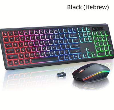 Teclado y Ratón Inalámbricos con Retroiluminación 24g Recargables - Image 7