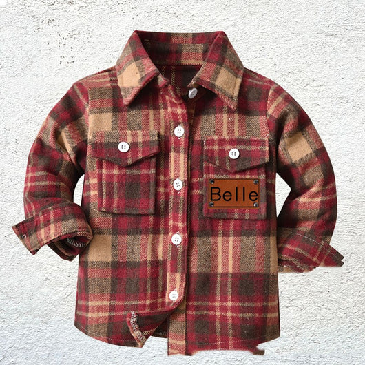 Camisa Infantil de Franela a Cuadros Patchwork - Image 15