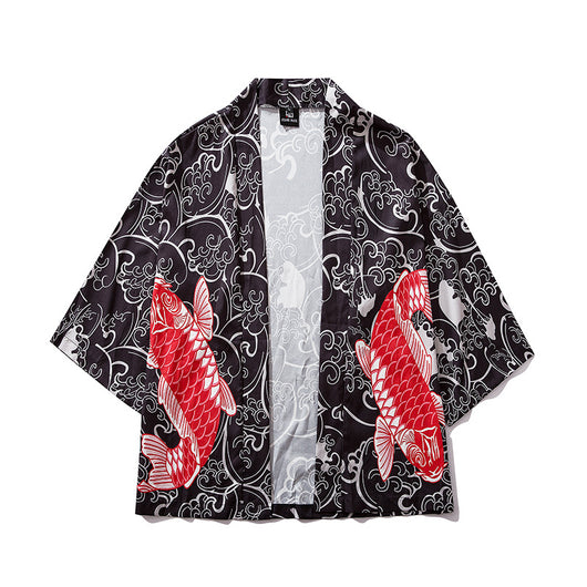 Kimono Retro Japonés de Manga 3/4 - Estilo Relajado y Trendy