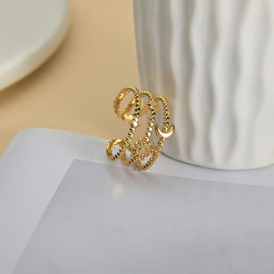 Anillo Ajustable Estrella de Seis Puntas y Luna - Image 10