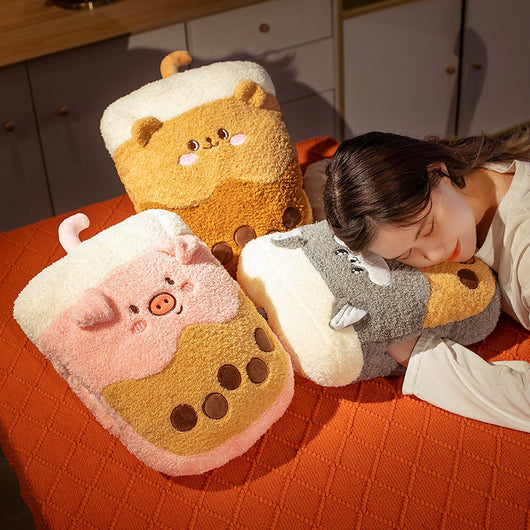 Calentador de Manos Peluche Osito Husky con Té de Leche - Image 8