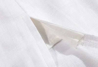 Vestido Blanco Ajustado con Cuello Volante - Image 5
