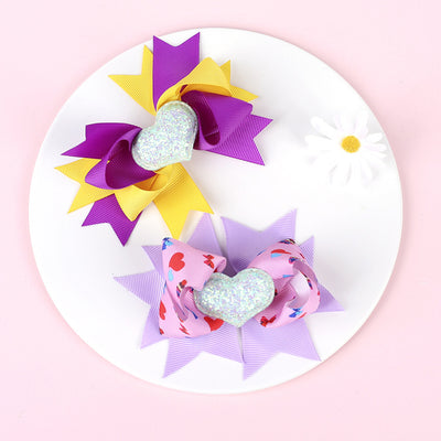 Pasador de Moño Infantil Multicapa con Detalle de Amor - Image 28