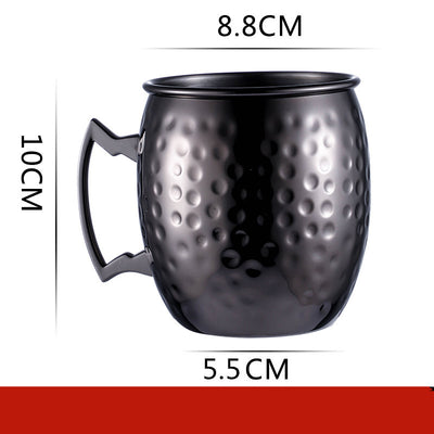 Vaso Cóctel Moscow Scorpion Acero Inoxidable Efecto Martillado Plateado Negro - Image 16