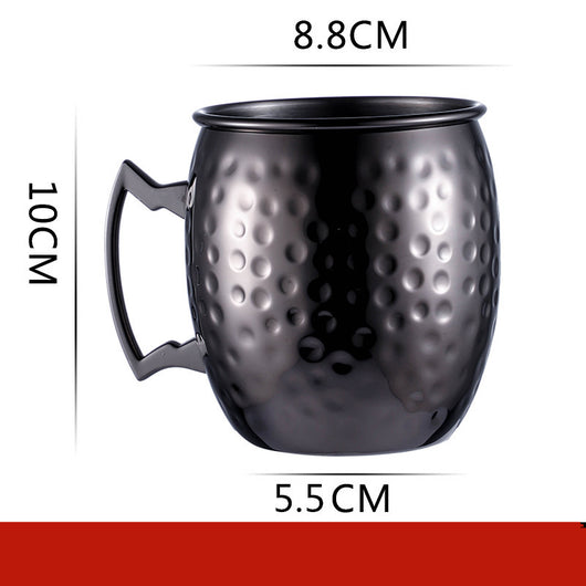 Vaso Cóctel Moscow Scorpion Acero Inoxidable Efecto Martillado Plateado Negro - Image 12