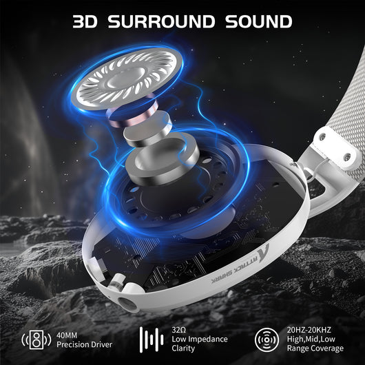 Auriculares Gaming Inalámbricos Bluetooth Multimodo con Micrófono - Image 19