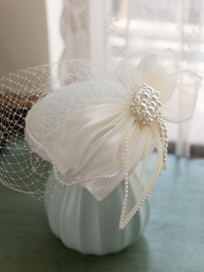 Gorra Vintage de Malla Blanca Perla - Image 2