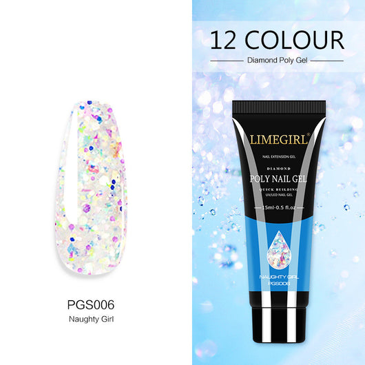 Gel de Extensión de Uñas con Purpurina de 12 Colores - Sin Dolor - Image 12