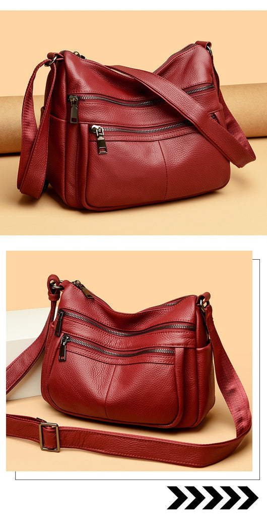 Bolso Mensajero de Cuero Genuino Primera Capa - Estilo Profesional - Image 21