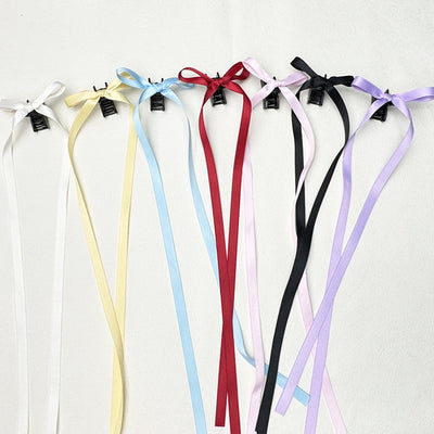 Pinza para Cabello Tipo Garra con Moño de Cinta de 36cm - Poliéster Algodón - Image 4