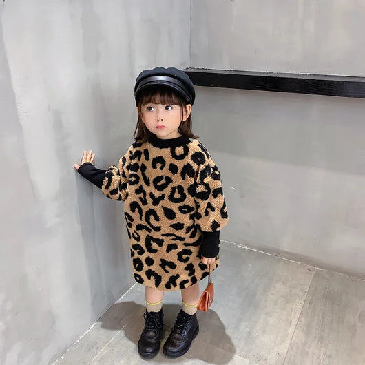 Blusa Infantil Estampado Leopardo Manga Larga Cálida en Cashmere - Image 18