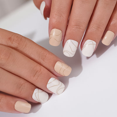 Uñas Postizas Francesas Mariposa Púrpura con Borde Negro - Stickers de Uñas Premium - Image 24