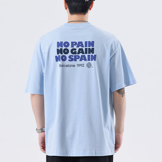 Playera de Algodón con Estampado de Letras - Comodidad de Verano para Hombre - Image 2