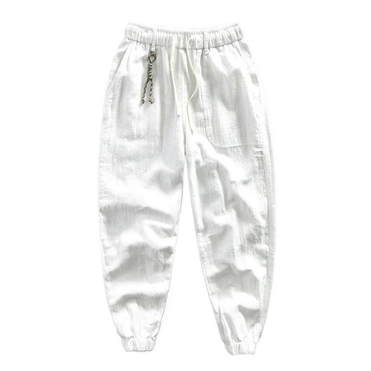 Pantalones Cortos Casuales de Algodón y Lino Relajados para Hombre - Image 2