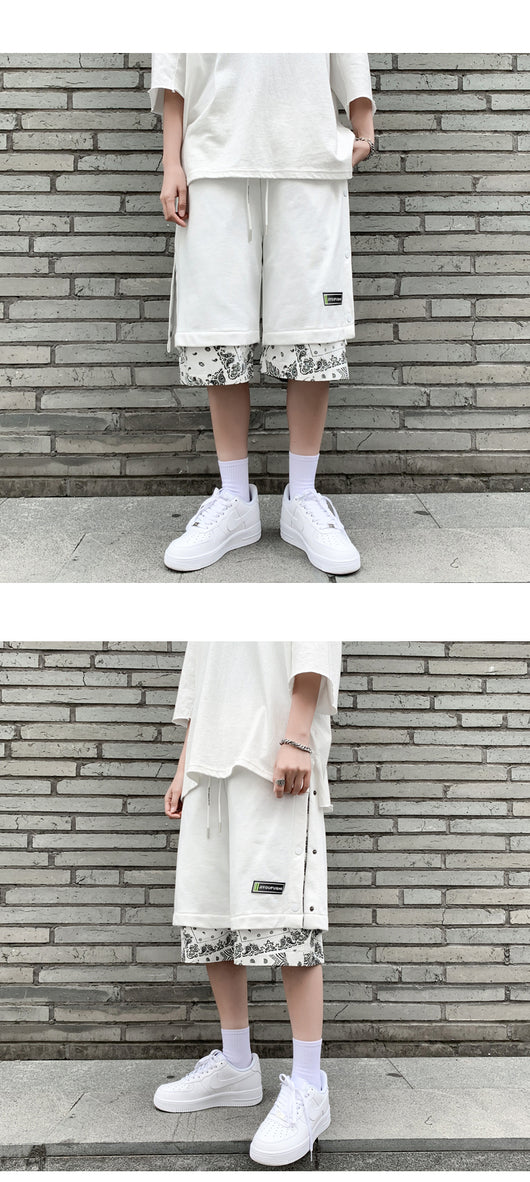 Shorts Hip Hop Estilo Hong Kong con Bordado de Flor de Anacardo - Image 12
