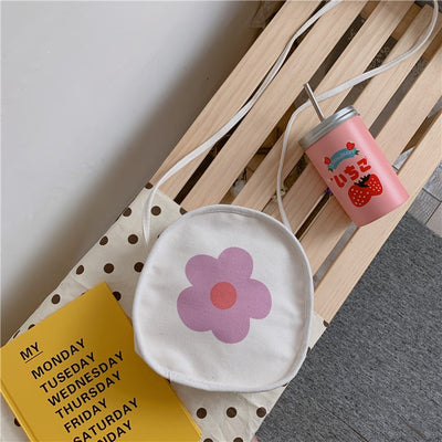 Bolsa de Lona Pequeña con Flores Estilo Japonés para Mujer - Image 9