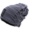 Gorro de Lana para Hombre con Forro Polar - Gorro Tejido Cálido para Otoño e Invierno